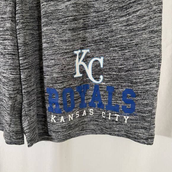 Kansas City Royals Athletic Shorts Men's XL Heathered Grey Drawstring Pockets - Picture 2 of 8